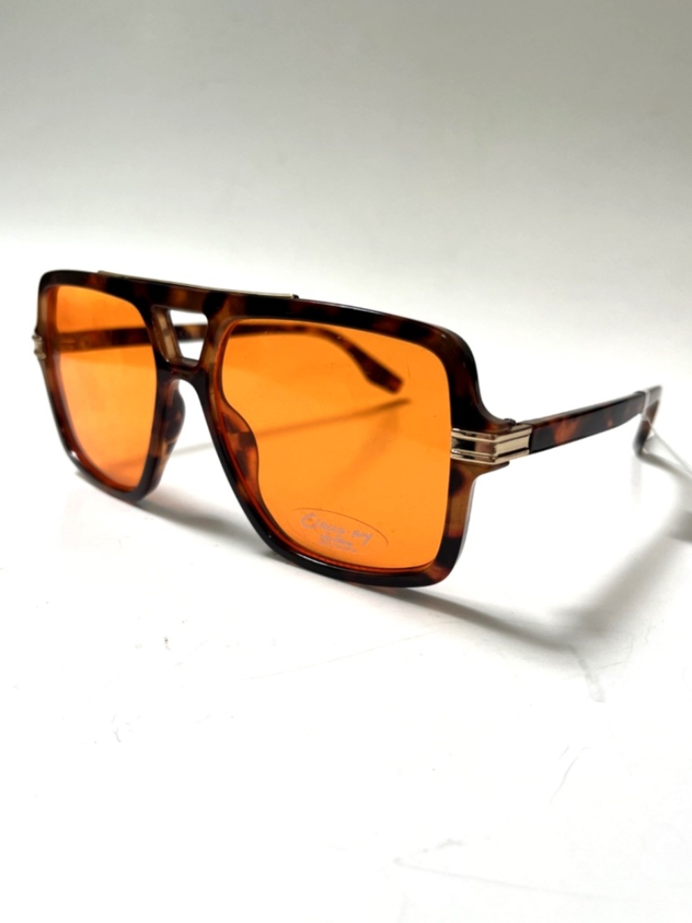 NWT CIRCUS BY SAM EDELMAN Aviator Double Bridge Sunglasses Tortoise Amber Lens